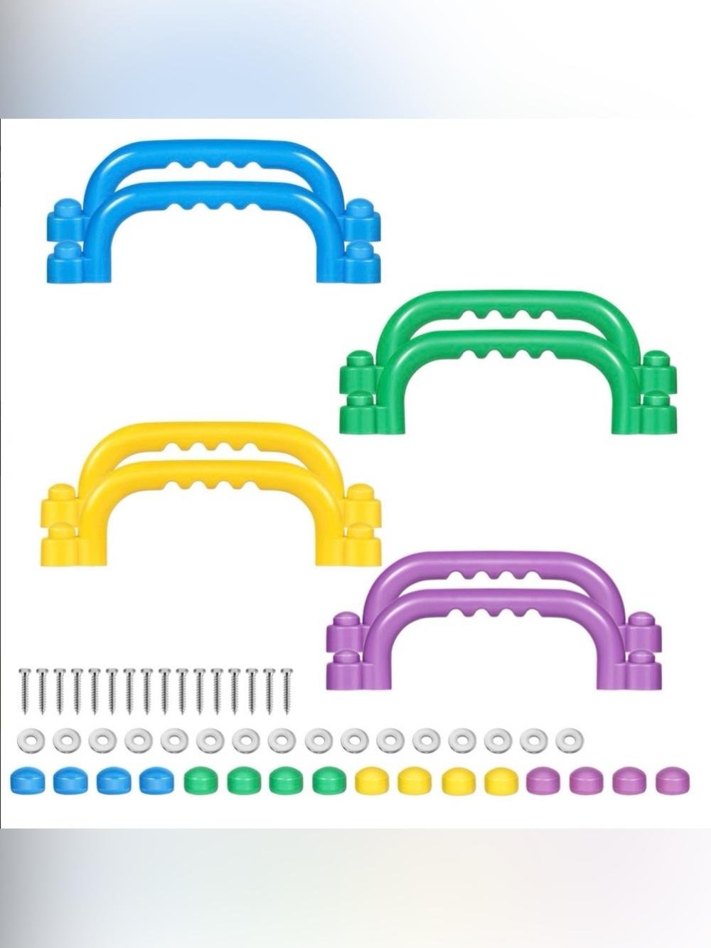 8 PIECE Kids Playground Safety Handles - mixed colors!  BRAND NEW